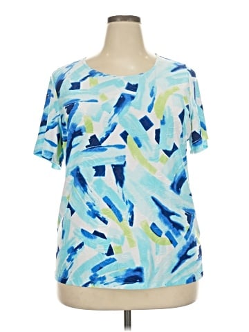 JM Collection Short Sleeve Blouse (view 1)