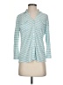 J. McLaughlin Teal 3/4 Sleeve Blouse Size S - photo 1