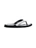 Yellow Box 100% Leather Silver Flip Flops Size 9 - photo 1