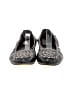 Tahari 100% Leather Floral Black Flats Size 6 1/2 - photo 2