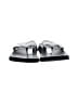 Yellow Box 100% Leather Silver Flip Flops Size 9 - photo 2
