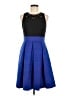 Eliza J 100% Polyester Color Block Blue Cocktail Dress Size 6 - photo 1