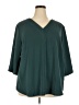 BLOOMCHIC 100% Polyester Teal 3/4 Sleeve Blouse Size 18 - 20 - photo 1