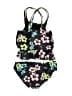 Hurley Floral Black Two Piece Swimsuit Size 4 - photo 2