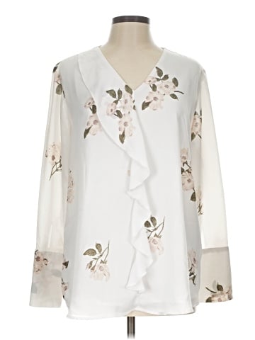Roz & Ali Long Sleeve Blouse (view 1)