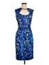 Cache Paisley Blue Cocktail Dress Size 6 - photo 1