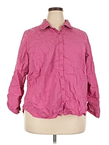 Cj Banks 3/4 Sleeve Button-Down Shirt (view 1)