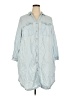 Terra & Sky 100% Lyocell Blue 3/4 Sleeve Button-Down Shirt Size 2X - photo 1