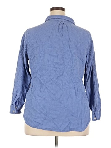 Cj Banks 3/4 Sleeve Button-Down Shirt (view 2)