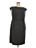 Connected Apparel Solid Gray Casual Dress Size 16 - photo 1