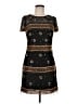 Aidan Mattox 100% Polyester Tweed Black Brown Cocktail Dress Size 8 - photo 1