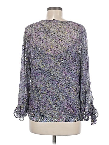 White House Black Market Long Sleeve Silk Top (view 2)