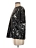 Buddy Love 100% Polyester Metallic Silver Short Sleeve Blouse Size S - photo 5