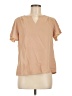Evaless 100% Polyester Tan Short Sleeve Blouse Size M - photo 1