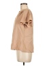 Evaless 100% Polyester Tan Short Sleeve Blouse Size M - photo 5
