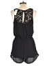 Ambiance Apparel 100% Polyester Solid Black Romper Size L - photo 2