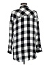 Splendid 100% Rayon Checkered-gingham Silver Long Sleeve Button-Down Shirt Size M - photo 2