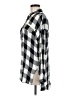 Splendid 100% Rayon Checkered-gingham Silver Long Sleeve Button-Down Shirt Size M - photo 5