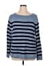 Talbots 100% Cotton Stripes Blue Pullover Sweater Size XL - photo 1