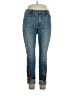 White House Black Market Floral Blue Jeans Size 14 - photo 1