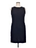 Perceptions Solid Black Casual Dress Size 14 - photo 1