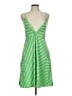 Ella Moss Stripes Green Cocktail Dress Size L - photo 1