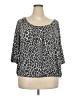 MICHAEL Michael Kors Animal Print Gray 3/4 Sleeve Top Size 3X - photo 1