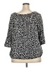 MICHAEL Michael Kors Animal Print Gray 3/4 Sleeve Top Size 3X - photo 2