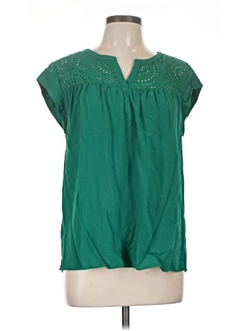 Pale Sky Short Sleeve Blouse (view 1)