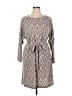 Adrienne Vittadini Chevron-herringbone Gray Casual Dress Size XL - photo 1