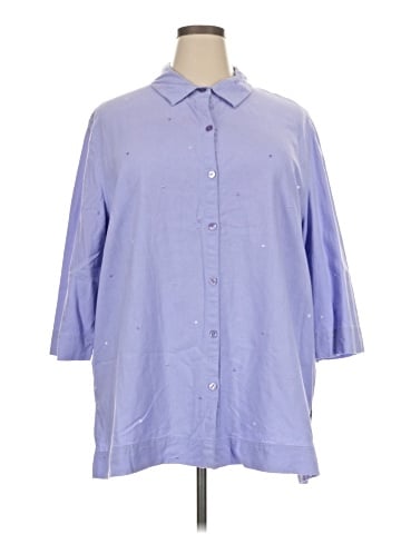 Norton McNaughton 3/4 Sleeve Button-Down Shirt (view 1)