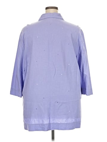 Norton McNaughton 3/4 Sleeve Button-Down Shirt (view 2)