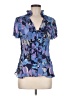 Bethany 100% Polyester Blue Short Sleeve Blouse Size 8 - photo 1