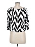 CeCe 100% Viscose Silver 3/4 Sleeve Blouse Size M - photo 2