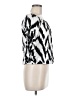 CeCe 100% Viscose Silver 3/4 Sleeve Blouse Size M - photo 4
