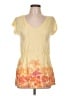 Decree Yellow Short Sleeve Top Size L - photo 1