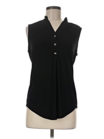 Perseption Concept Sleeveless Button-Down Shirt (view 1)