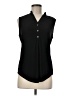 Perseption Concept Black Sleeveless Button-Down Shirt Size M - photo 1
