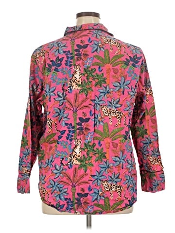 Printfresh 3/4 Sleeve Button-Down Shirt (view 2)