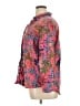 Printfresh 100% Cotton Floral Animal Print Leopard Print Pink 3/4 Sleeve Button-Down Shirt Size 1X - photo 5