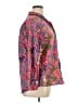 Printfresh 100% Cotton Floral Animal Print Leopard Print Pink 3/4 Sleeve Button-Down Shirt Size 1X - photo 4