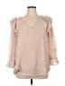 Peach Tan 3/4 Sleeve Blouse Size 1X - photo 1