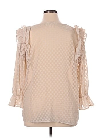Peach 3/4 Sleeve Blouse (view 2)