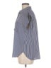 Ann Taylor LOFT 100% Polyester Stripes Blue Short Sleeve Blouse Size M - photo 5