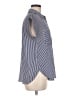 Ann Taylor LOFT 100% Polyester Stripes Blue Short Sleeve Blouse Size M - photo 4