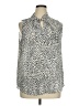 West Kei 100% Polyester Animal Print Silver Sleeveless Blouse Size XL - photo 1