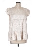 AndTheWhy Ivory Short Sleeve Blouse Size L - photo 1