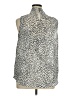 West Kei 100% Polyester Animal Print Silver Sleeveless Blouse Size XL - photo 2