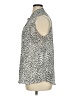 West Kei 100% Polyester Animal Print Silver Sleeveless Blouse Size XL - photo 5