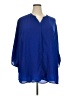 Catherines 100% Polyester Blue 3/4 Sleeve Blouse Size 3X - photo 1